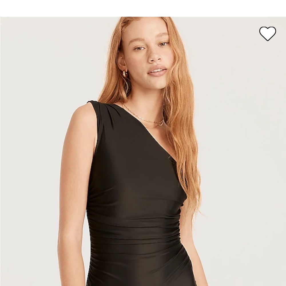 NWT: J. Crew Long-torso Rouched One-Piece One-Shoulder Swimsuit size 8